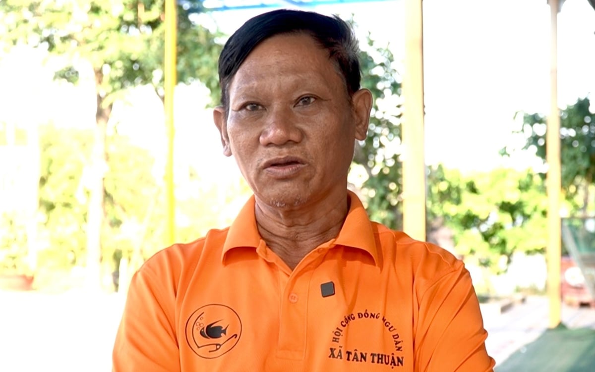 Ông Lê Thành, ngư dân xã Tân Thành, tỉnh Lâm Đồng đã có kinh nghiệm 45 năm đánh bắt trên biển. Ảnh: Trần Phi.