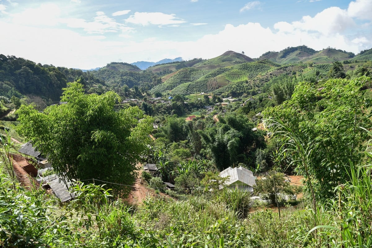 Một góc của bản Lao Khô. Ảnh: Dương Đình Tường.