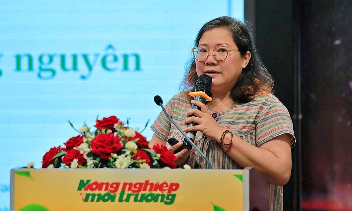 Bà Trần Lệ Hoa, Phó ban Khoa học xã hội (Hiệp hội Dừa Việt Nam). Ảnh: Nguyễn Thủy.