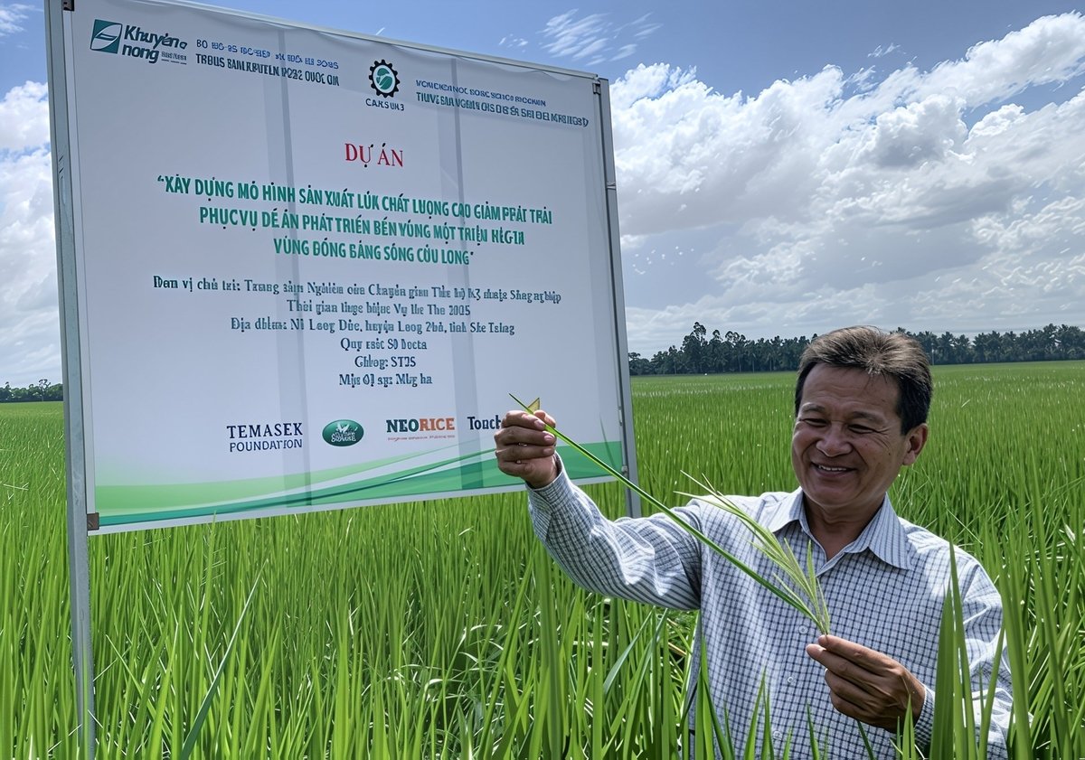 Nông dân kỳ vọng tiếp tục nhận được sự hỗ trợ từ các tổ chức quốc tế và doanh nghiệp trong việc áp dụng kỹ thuật canh tác lúa mới. Ảnh: Hồ Thảo.