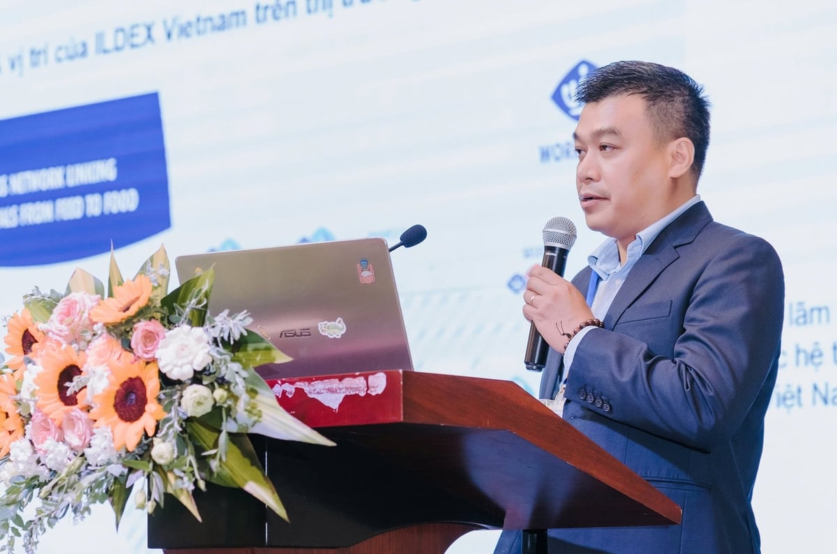 Ông Nguyễn Trung Chính, Giám đốc Công ty ITEC, đại diện VNUE AP tại Việt Nam, phát biểu tại hội thảo. Ảnh: Minh Sáng. 