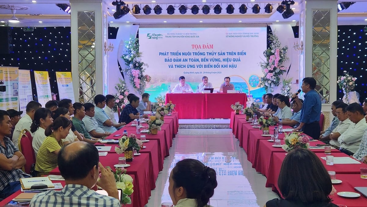 Tọa đàm diễn ra trong không khí trao đổi thẳng thắn, nhằm giải đáp những vướng mắc còn tồn tại trong ngành nuôi biển tại Quảng Ninh. Ảnh: Nguyễn Thành.