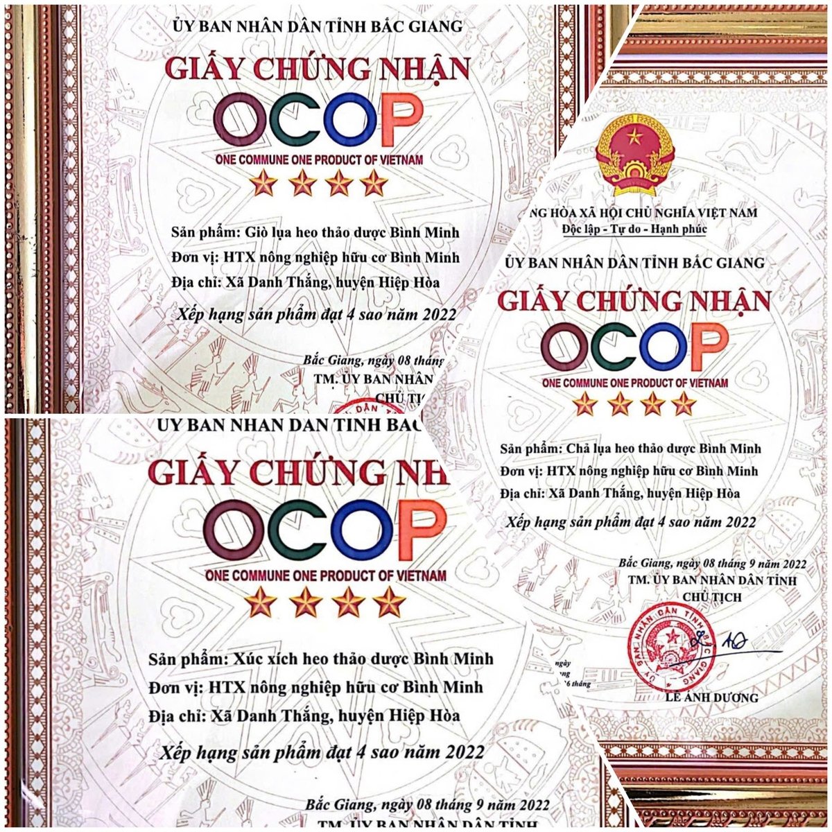 Nhiều sản phẩm chế biến từ 'lợn thảo dược' được chứng nhận OCOP 4 sao. Ảnh: Phạm Minh.