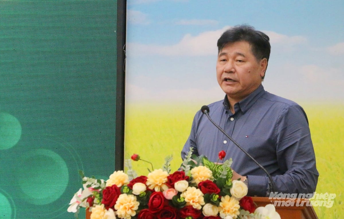 Ông Lê Quốc Thanh, Giám đốc Trung tâm Khuyến nông Quốc gia phát biểu tại hội thảo. Ảnh: Lê Hoàng Vũ. Ông Lê Quốc Thanh, Giám đốc Trung tâm Khuyến nông Quốc gia phát biểu tại hội thảo. Ảnh: Lê Hoàng Vũ.