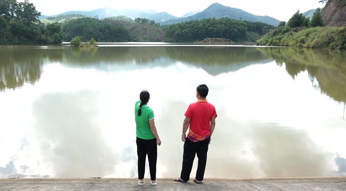 Hồ chứa nước Nà Mo cung cấp nước tưới và sinh hoạt cho người dân xã Bình Liêu. Ảnh: Nguyễn Thành.