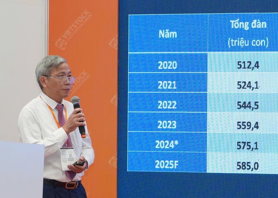 TS. Nguyễn Quý Khiêm, Phó Chủ tịch kiêm Tổng Thư ký Hiệp hội Gia cầm Việt Nam cho biết, chăn nuôi gia cầm đã và đang khẳng định vị trí là một trong những lĩnh vực năng động và có tốc độ tăng trưởng ổn định nhất. Ảnh: Hồng Thắm.
