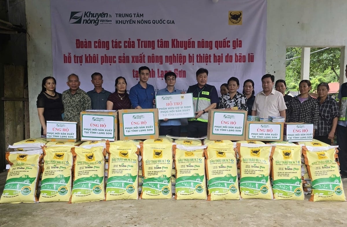 Những món quà tuy nhỏ nhưng mang ý nghĩa lớn, giúp người dân vùng lũ có thêm niềm tin và động lực để khôi phục sản xuất sau thiên tai. Ảnh: Hoàng Nghĩa.