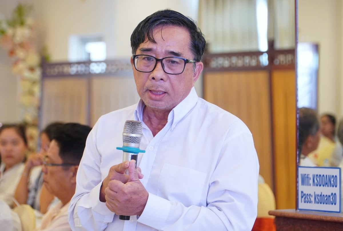PGS.TS Lê Anh Tuấn đề xuất chính sách quản lý nước phù hợp trước tình trạng suy thoái đất ở vùng ĐBSCL. Ảnh: Kim Anh.