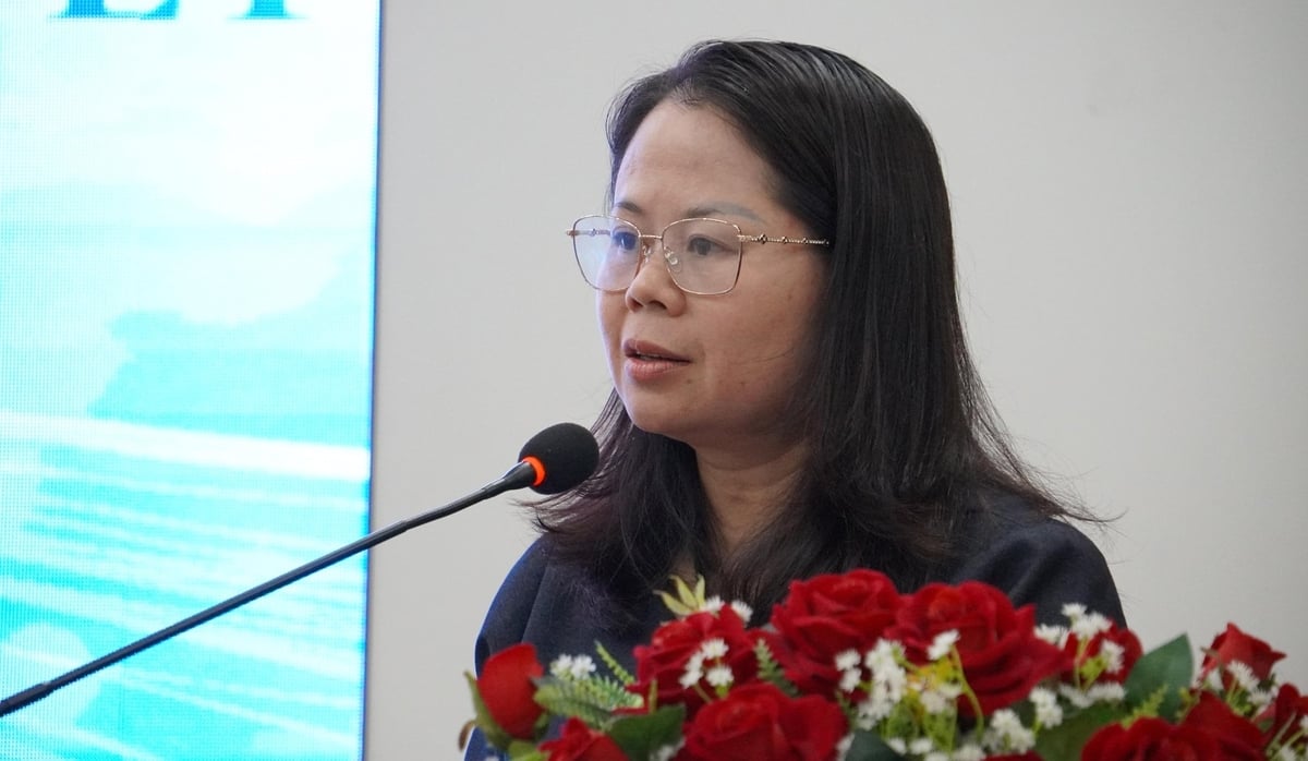 Bà Phạm Thị Na, Phó Giám đốc Sở NN-MT TP.HCM phát biểu khai mạc Hội nghị. Ảnh: Lê Bình.