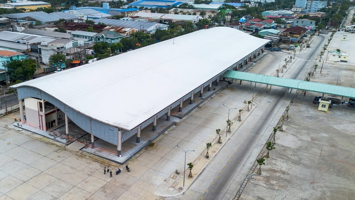 Cảng cá Thọ Quang sau khi nâng cấp đáp ứng tiêu chí cảng cá loại 1. Ảnh: Lan Anh.