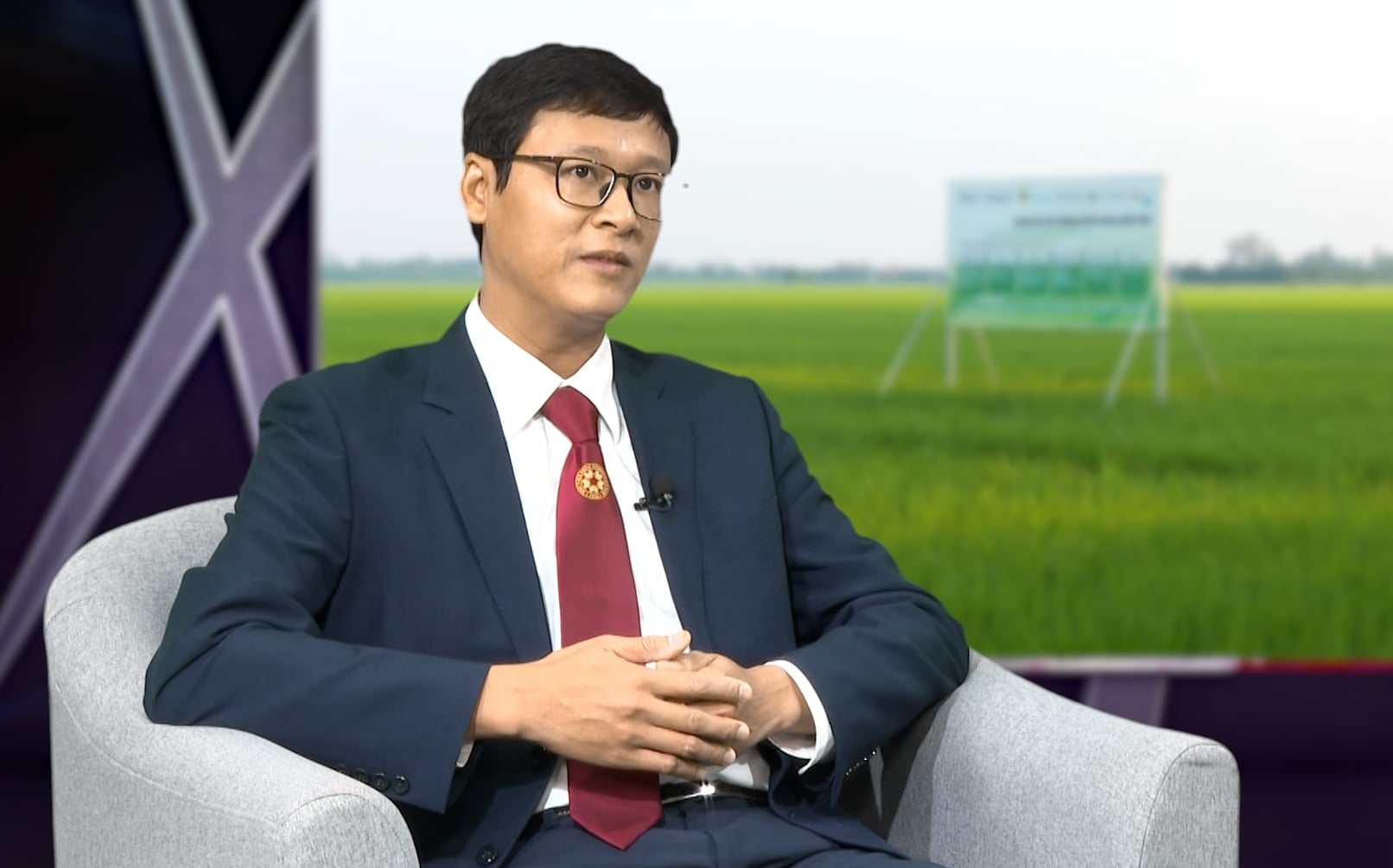 TS. Vũ Duy Hoàng, Phó Giám đốc Trung tâm Nông nghiệp hữu cơ, Khoa Nông học, Học viện Nông nghiệp Việt Nam kỳ vọng kết nối nhà khoa học - doanh nghiệp - hợp tác xã, người dân để hình thành chuỗi giá trị lúa gạo phát thải thấp. Ảnh: Duy Học.