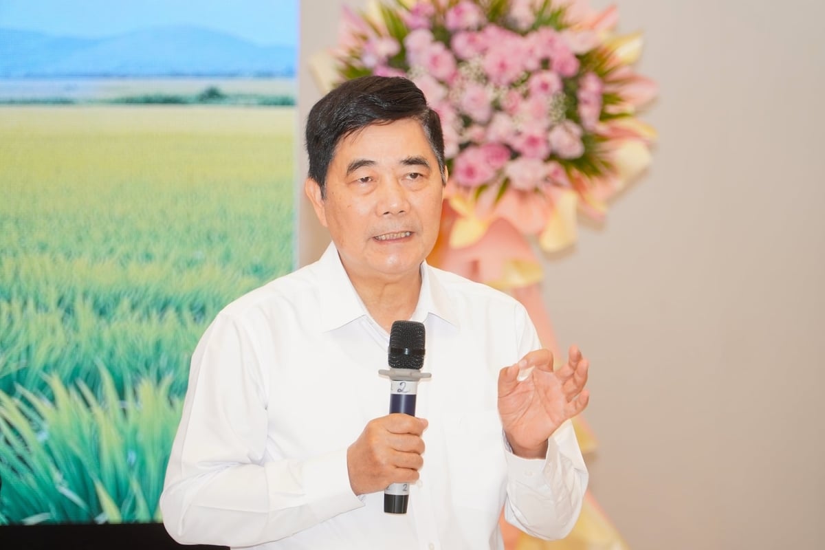 Nguyên Bộ trưởng Bộ NN-PTNT Cao Đức Phát đánh giá một số đột phá của Đề án 1 triệu ha lúa chất lượng cao. Ảnh: Kim Anh.