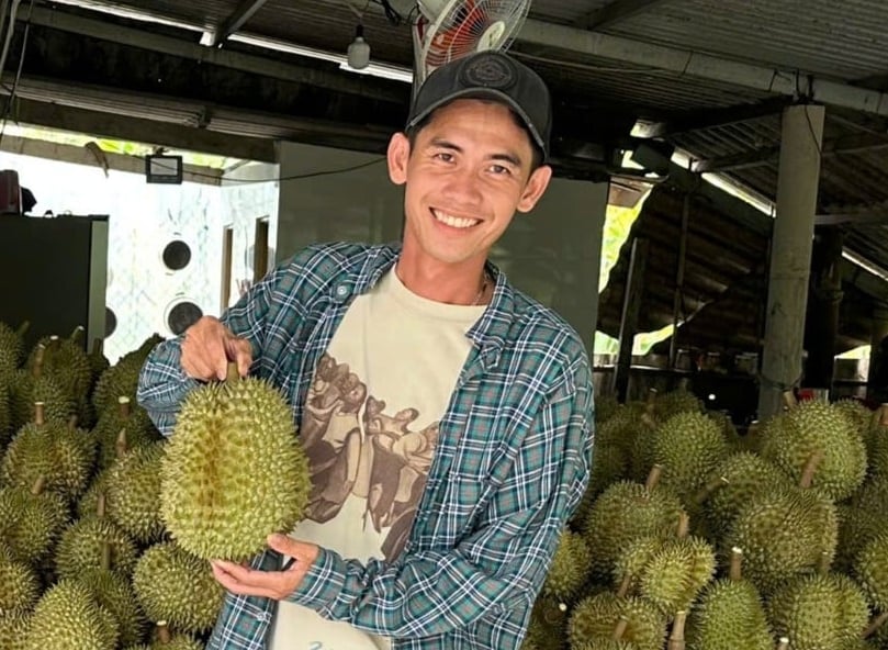 Ngũ Hiệp kỳ vọng từng bước xây dựng thương hiệu 'Sầu riêng Ngũ Hiệp – Đồng Tháp' vững chắc trên thị trường.  Ảnh: Minh Đảm.