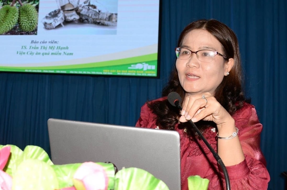 TS Trần Thị Mỹ Hạnh thông tin về các giải pháp khắc phục tồn dư cadimi trong đất. Ảnh: Minh Đảm. TS Trần Thị Mỹ Hạnh thông tin về các giải pháp khắc phục tồn dư cadimi trong đất. Ảnh: Minh Đảm.