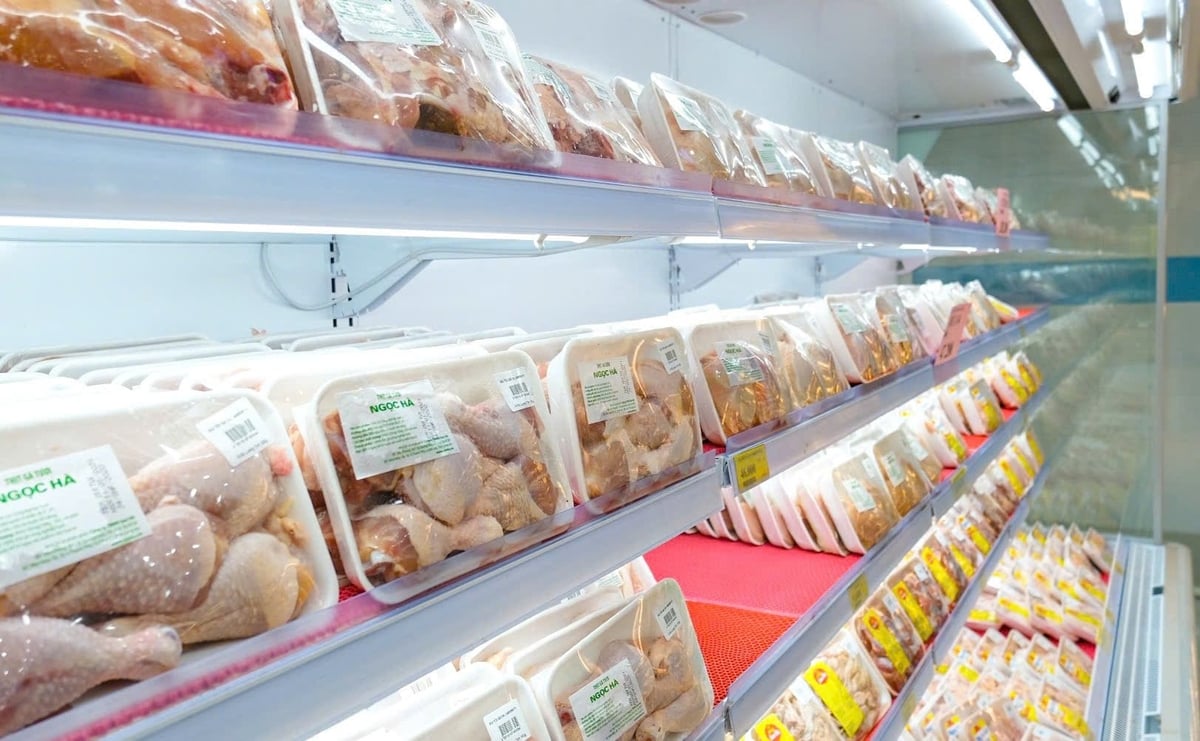 Các sản phẩm chủ lực của San Hà đã đầy ắp trên các kệ hàng. Ảnh: T.T.