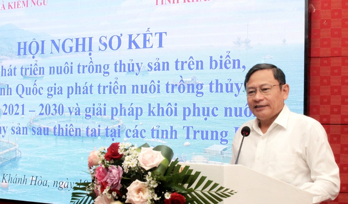 Ông Nhữ Văn Cẩn, Phó Cục trưởng Cục Thủy sản và Kiểm ngư phát biểu tại hội nghị. Ảnh: KS.