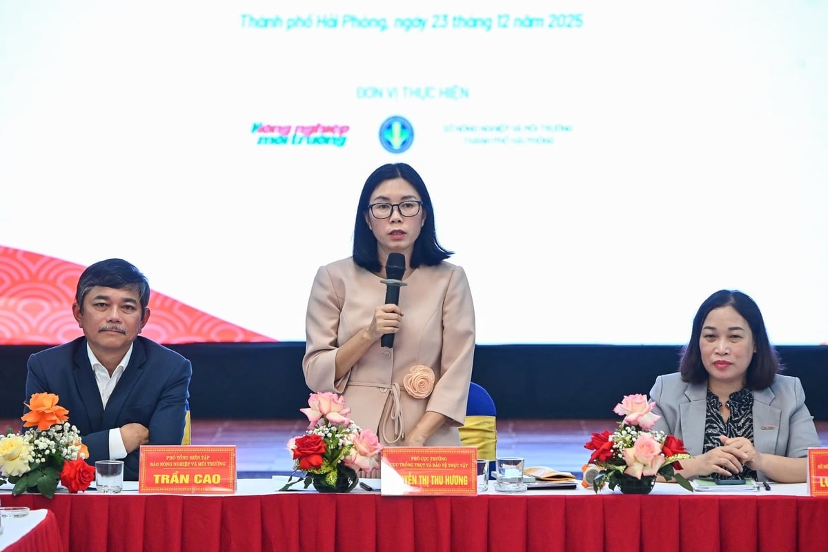 Bà Nguyễn Thị Thu Hương, Phó Cục trưởng Cục Trồng trọt và Bảo vệ thực vật. Ảnh: Tùng Đinh.