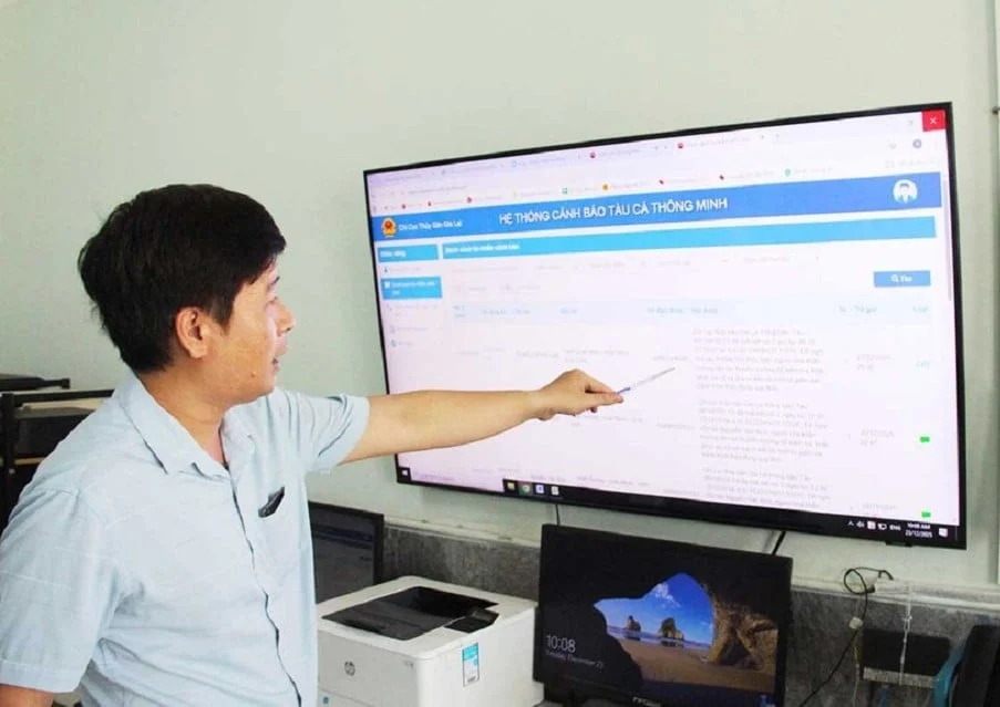 Từ giữa tháng 10/2025, ngành chức năng Gia Lai đã chính thức đưa hệ thống cảnh báo tàu cá thông minh đi vào hoạt động. Ảnh: CCTS.