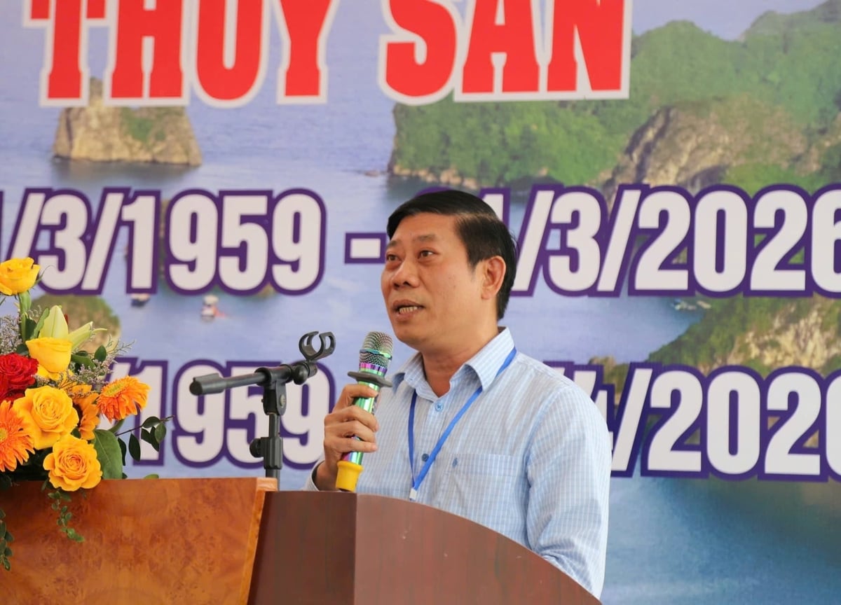Ông Nguyễn Quang Hùng - Phó Cục trưởng Cục Thủy sản và Kiểm ngư cho biết, việc thả giống tái tạo nguồn lợi thủy sản được triển khai đồng bộ hàng nằm nhân ngày truyền thồng ngành thủy sản, góp phần quan trọng trong việc phục hồi và tái tạo nguồn lợi thủy sản. Ảnh: Đinh Mười.