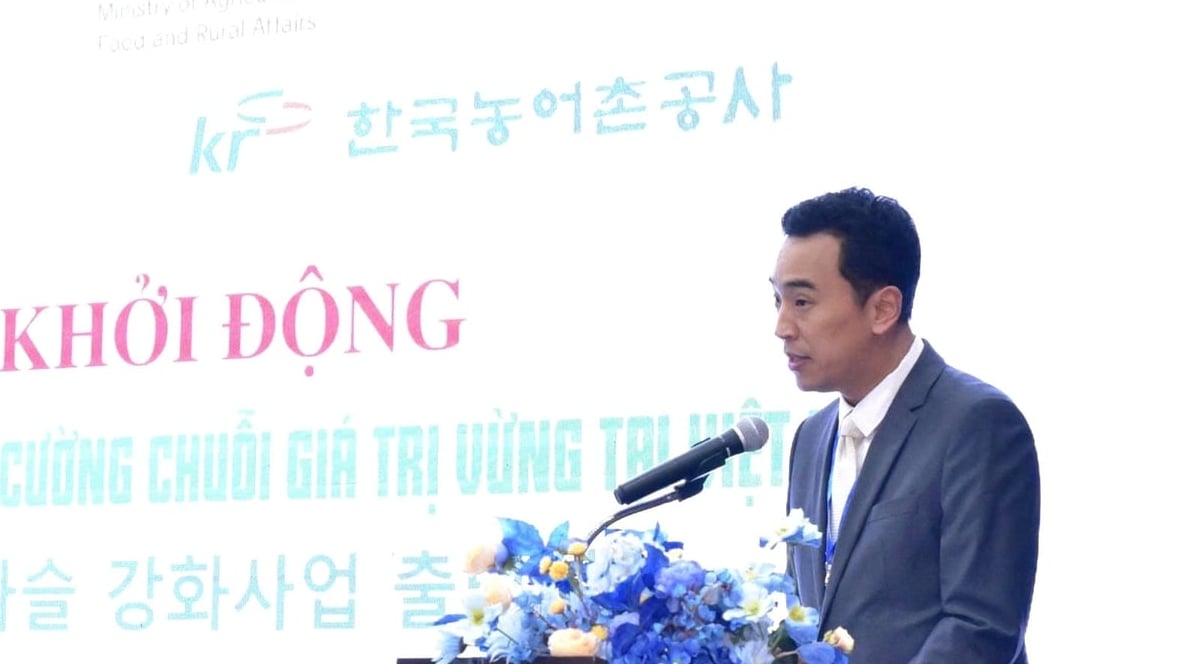 Ông Kim Hyun Woo tin tưởng Dự án trở thành mô hình ODA tiêu biểu và giàu ý nghĩa trong hợp tác nông nghiệp giữa Việt Nam và Hàn Quốc. Ảnh: Trung Hiếu.