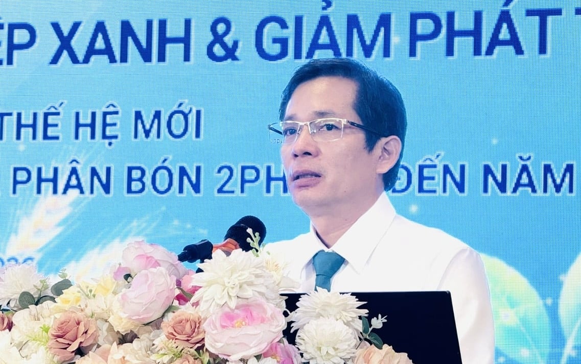 Ông Nguyễn Minh Đức, Giám đốc Trung tâm Khuyến nông và Dịch vụ nông nghiệp TP Cần Thơ phát biểu tại sự kiện. Ảnh: Lê Hoàng Vũ.