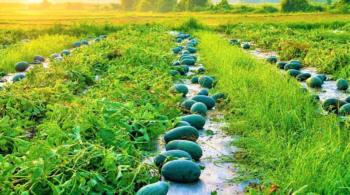 Toàn xã Tây Hồ có hơn 270ha trồng dưa hấu nhưng chỉ ít diện tích tham gia liên kết sản xuất. Ảnh: Lan Anh. Toàn xã Tây Hồ có hơn 270ha trồng dưa hấu nhưng chỉ ít diện tích tham gia liên kết sản xuất. Ảnh: Lan Anh.