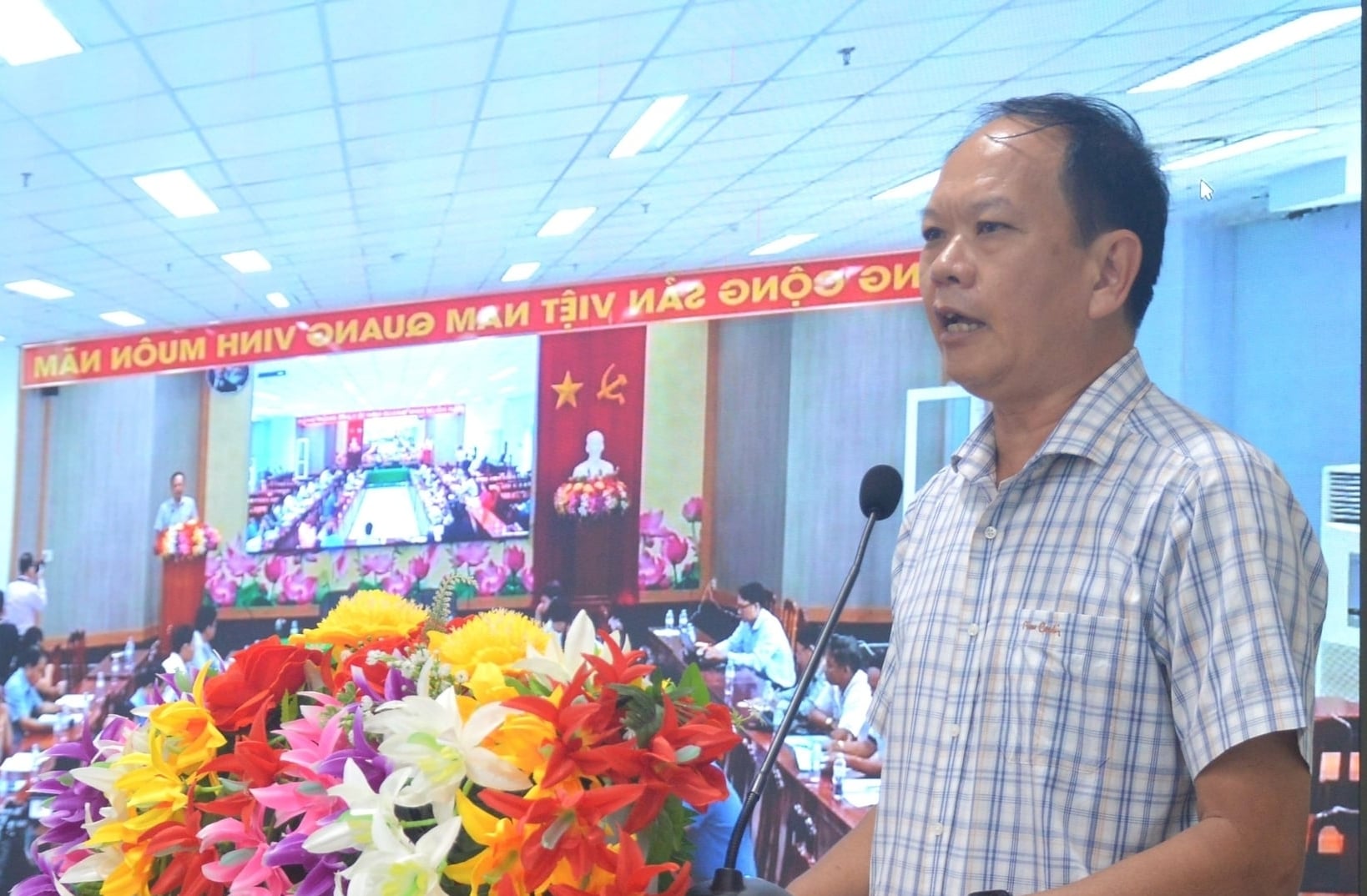 Ông Trần Thanh Hiệp - Phó Giám đốc Sở Nông nghiệp và Môi trường An Giang đánh giá dư địa phát triển ngành chăn nuôi của tỉnh vẫn còn rất lớn. Ảnh: Trung Chánh.