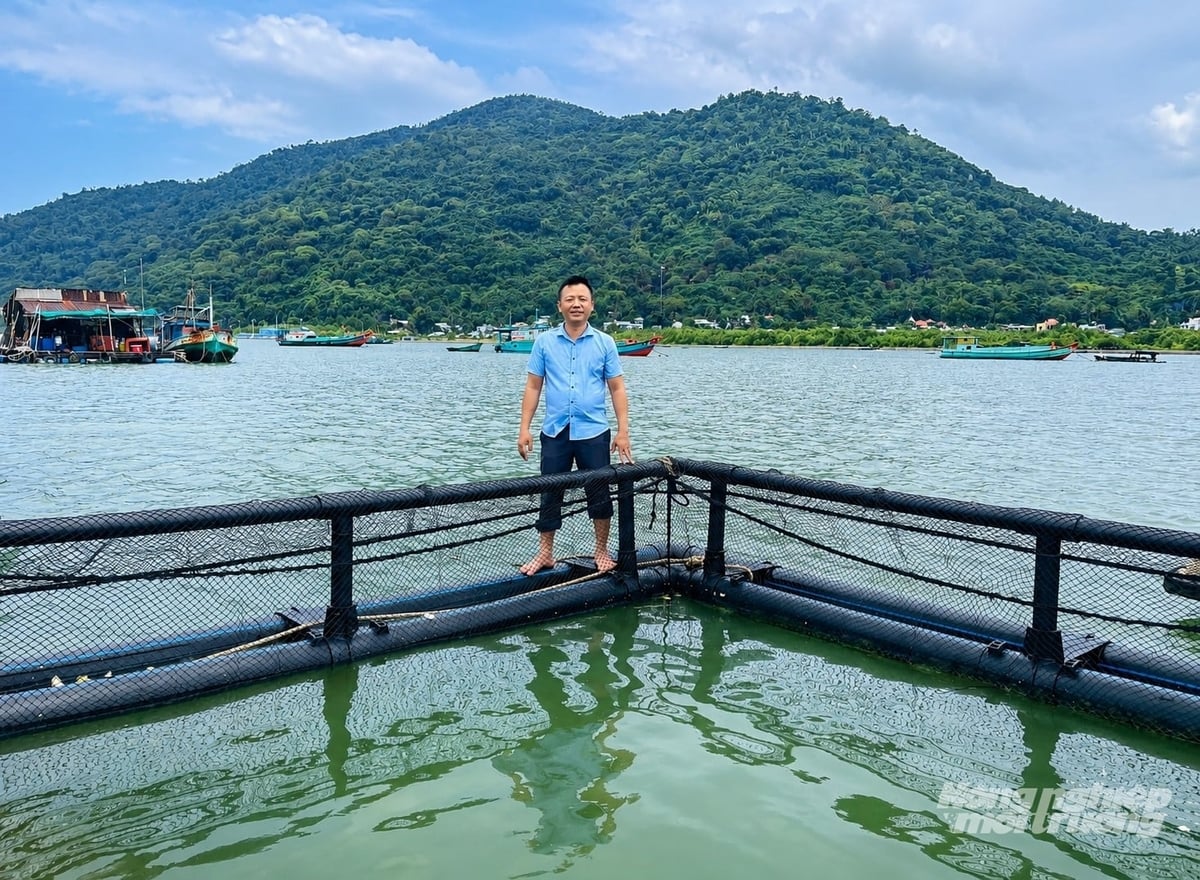 Khuyến nông An Giang xây dựng nhiều mô hình nuôi cá biển bằng lồng HDPE, giúp ngư dân tiếp cận công nghệ mới, hướng tới mô hình nuôi biển đa giá trị. Ảnh: Trung Chánh.