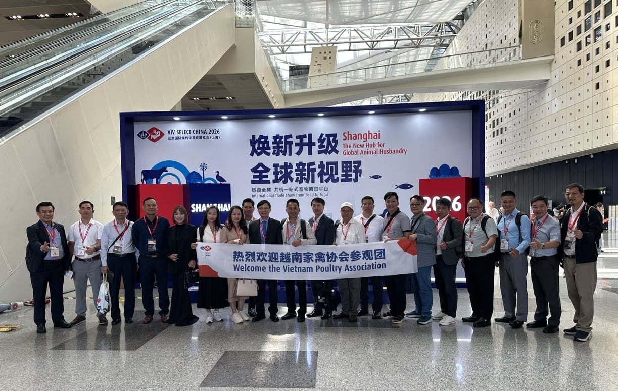 Đoàn công tác của VPA và các doanh nghiệp tham dự Triển lãm VIV Select China 2026. Ảnh: VPA.