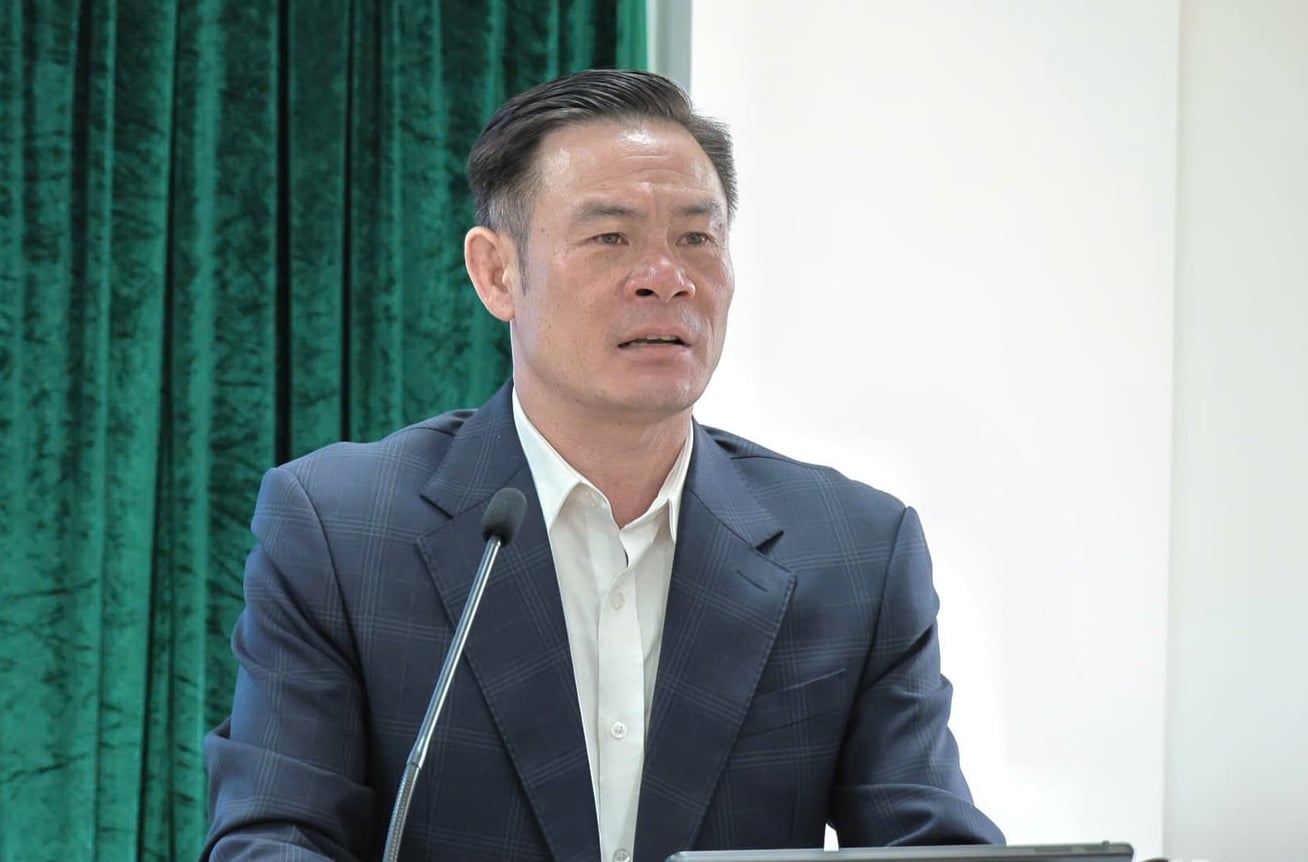 Ông Vũ Đình Cường - Phó Giám đốc Sở Nông nghiệp và Môi trường tỉnh Lâm Đồng phát biểu tại hội nghị. Ảnh: Nhật Tiến. Ông Vũ Đình Cường - Phó Giám đốc Sở Nông nghiệp và Môi trường tỉnh Lâm Đồng phát biểu tại hội nghị. Ảnh: Nhật Tiến.