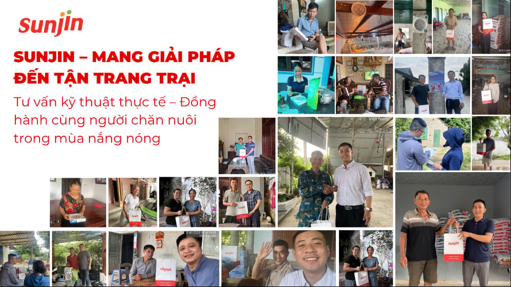 Đội ngũ Sunjin thăm và tư vấn cho khách hàng. Ảnh: Sunjin Việt Nam.