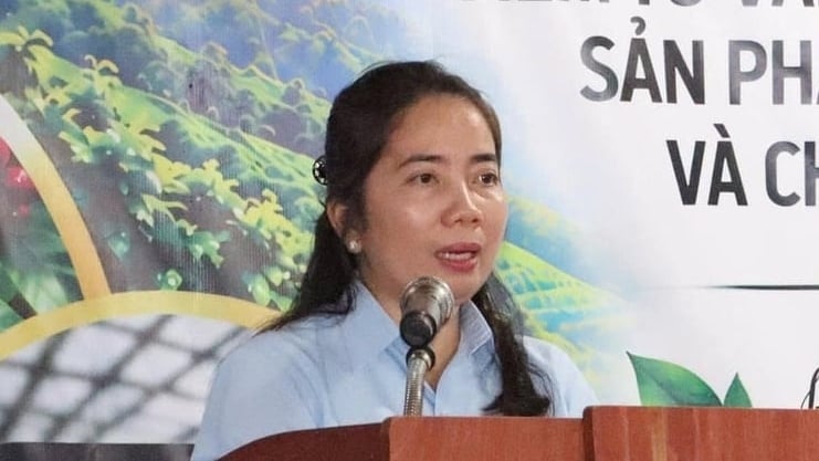 Phó Giám đốc Sở Nông nghiệp và Môi trường tỉnh Đắk Lắk Đặng Thị Thủy phát biểu tại buổi lễ. Ảnh: Tuấn Trần.