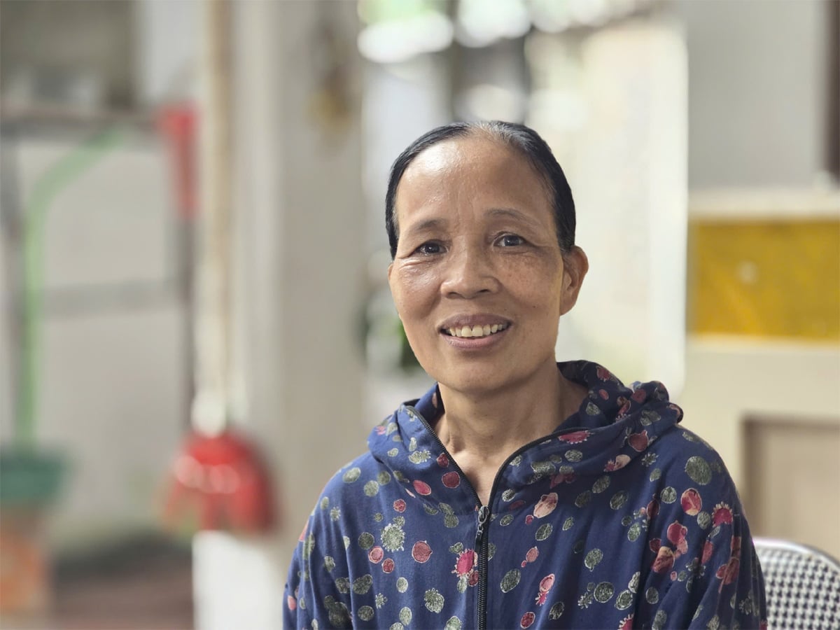 Bà Nguyễn Thị Mão, thôn Phố Nỉ, xã Trung Giã, (TP Hà Nội). Ảnh: Xuân Hà.