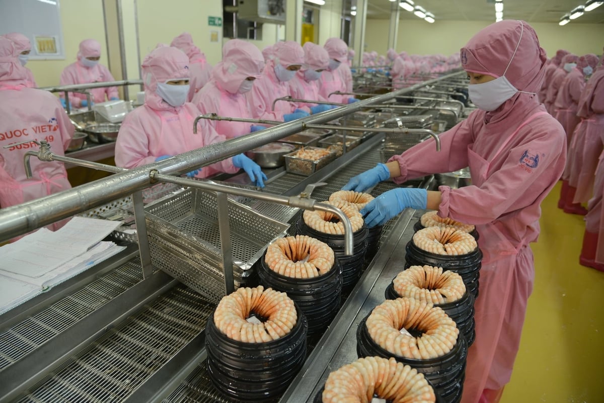 Việt Nam đã xây dựng được lợi thế với nhiều sản phẩm như tôm bao bột, tôm ring, sushi ebi hay tôm hấp gia vị... Ảnh: Hồng Thắm.