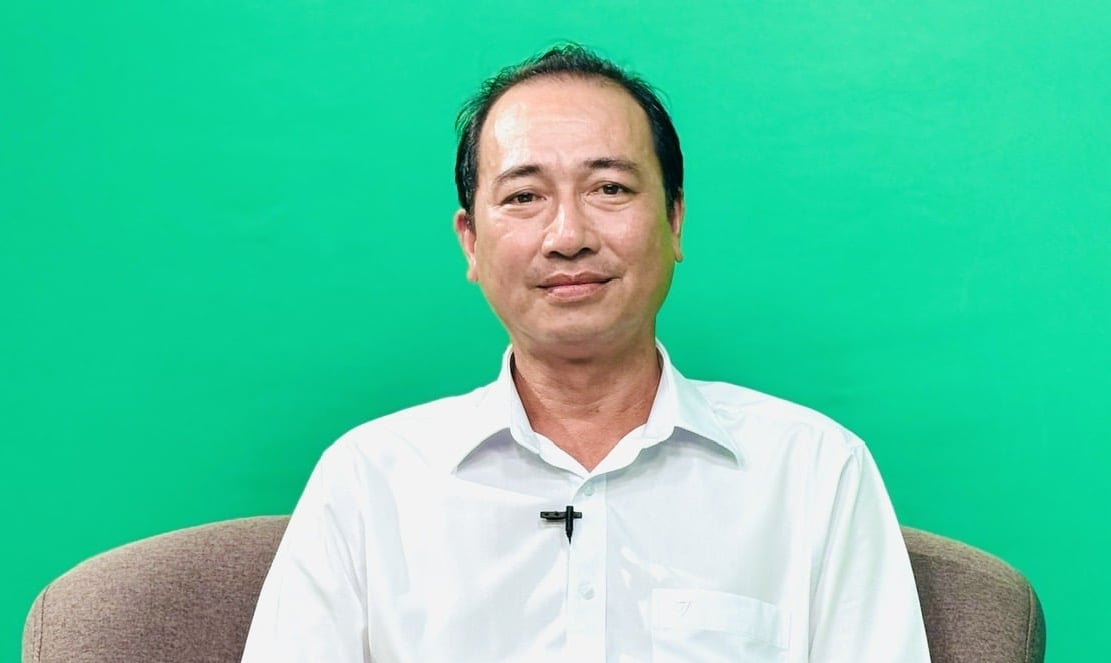 Ông Trần Thanh Tâm, Chi cục trưởng Chi cục Trồng trọt và Bảo vệ thực vật tỉnh Đồng Tháp chia sẻ về các giải pháp kiểm soát dư lượng Cadimi trên sầu riêng. Ảnh: Lê Hoàng Vũ.